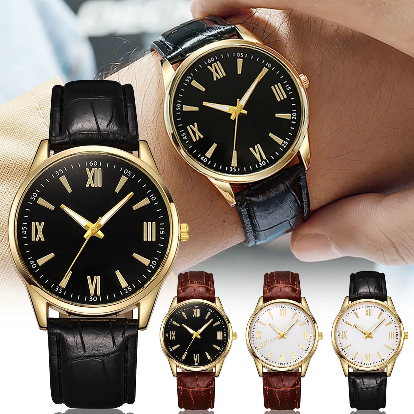 Reloj Minimalista de Cuero Hombre