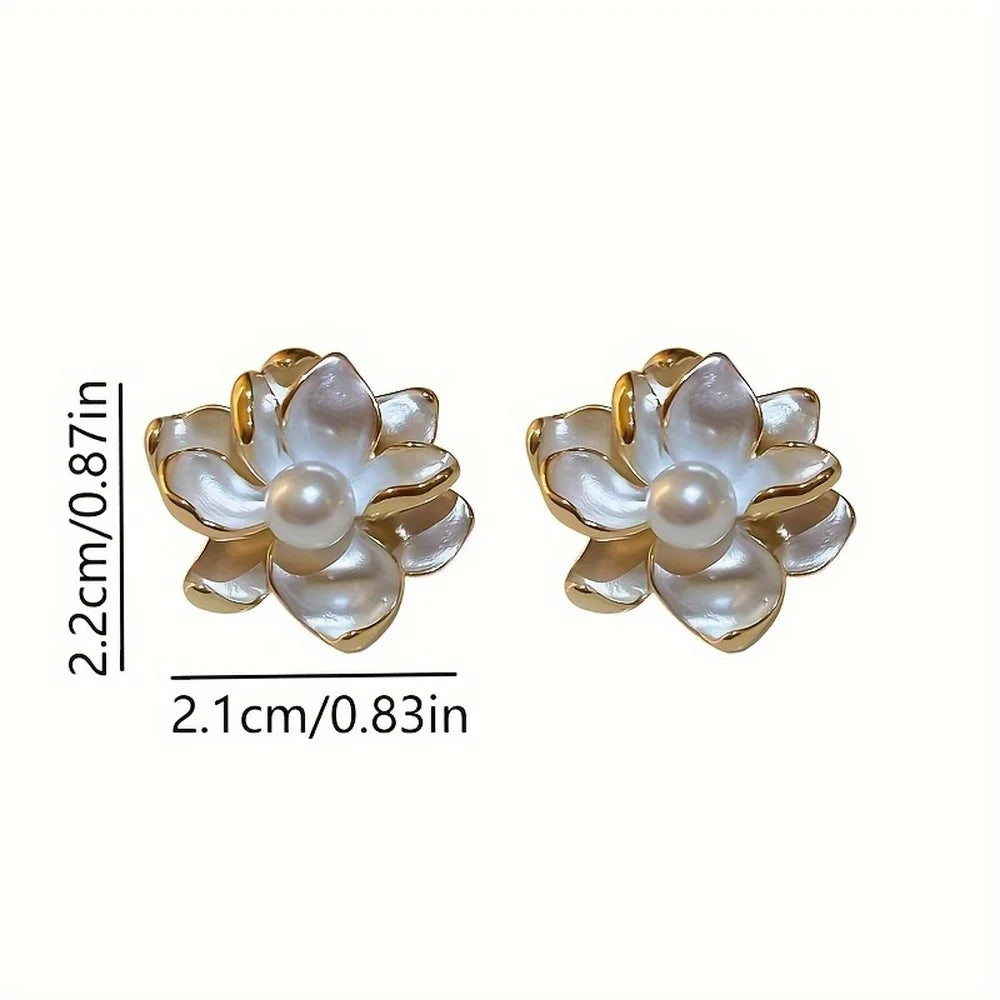 Aretes de Flor Blanca