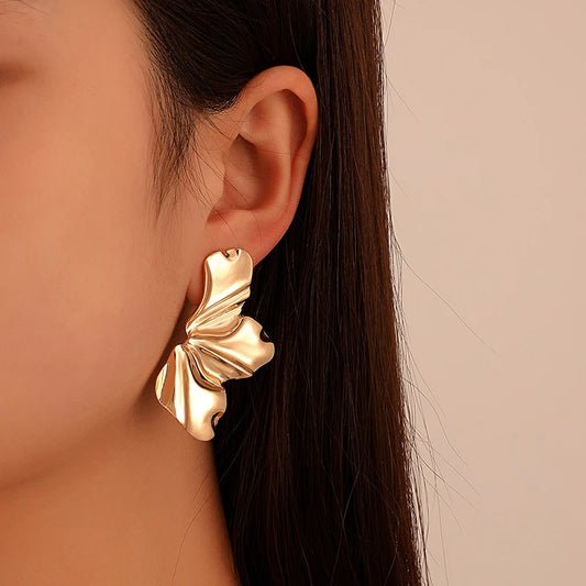 Pendientes Florales de Acero Chic